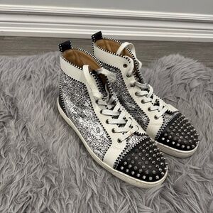 Christian Louboutin Men's Orlato High Top Spike Sneakers